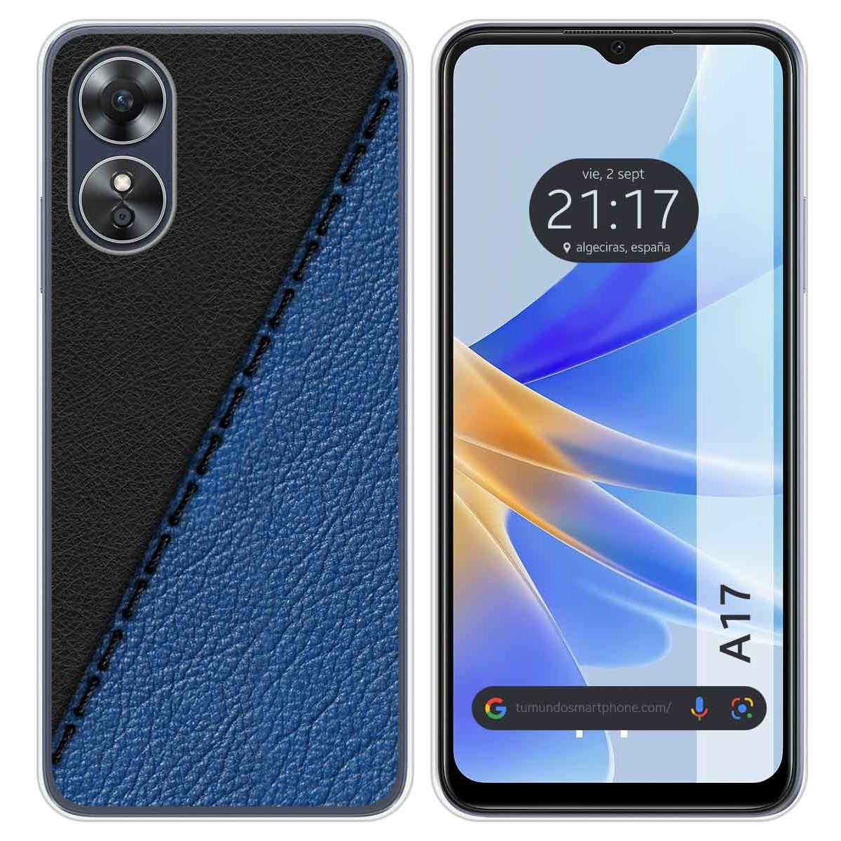 Funda Silicona para Oppo A17 diseño Cuero 02 Dibujos