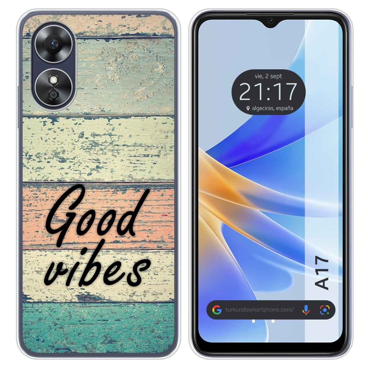 Funda Silicona para Oppo A17 diseño Madera 01 Dibujos