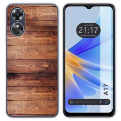Funda Silicona para Oppo A17 diseño Madera 02 Dibujos