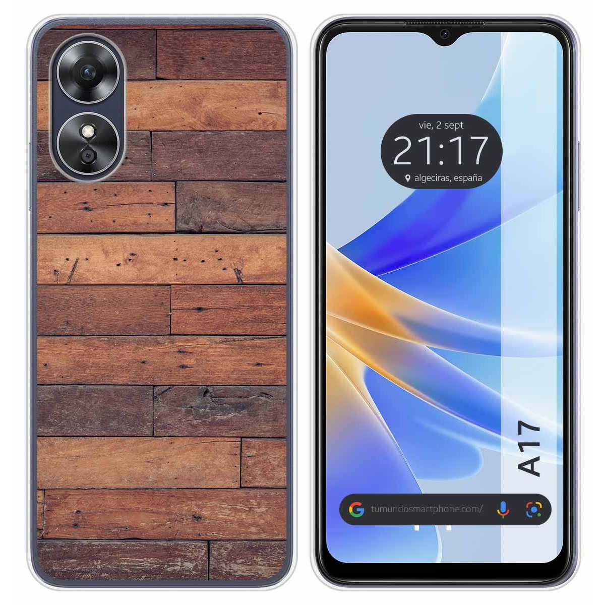 Funda Silicona para Oppo A17 diseño Madera 03 Dibujos
