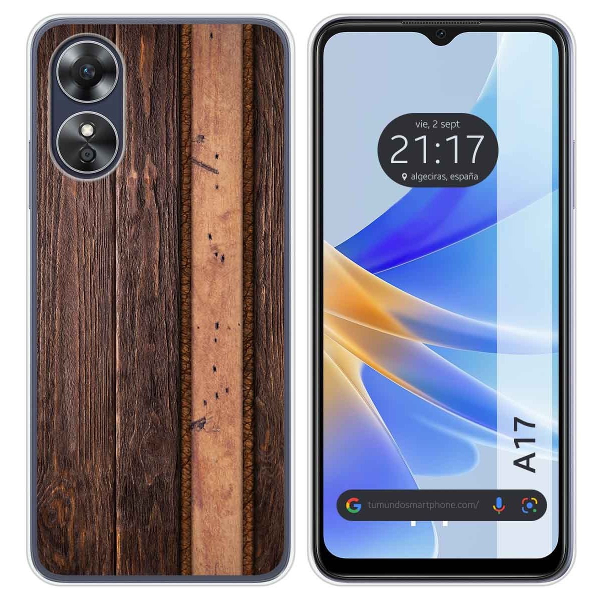 Funda Silicona para Oppo A17 diseño Madera 05 Dibujos