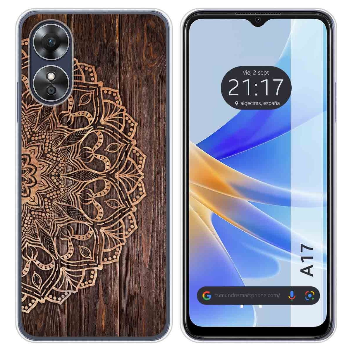 Funda Silicona para Oppo A17 diseño Madera 06 Dibujos