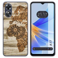 Funda Silicona para Oppo A17 diseño Madera 07 Dibujos