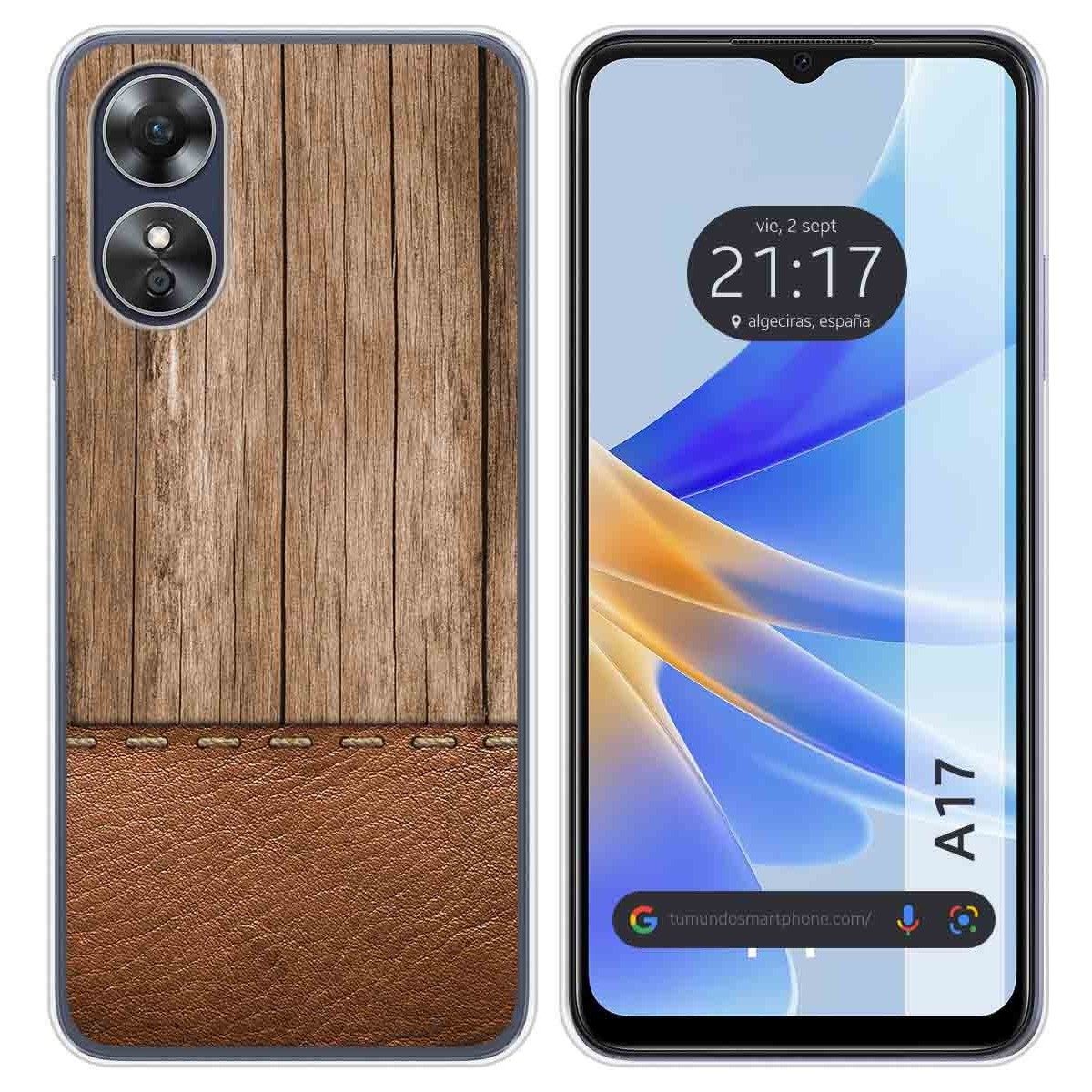 Funda Silicona para Oppo A17 diseño Madera 09 Dibujos