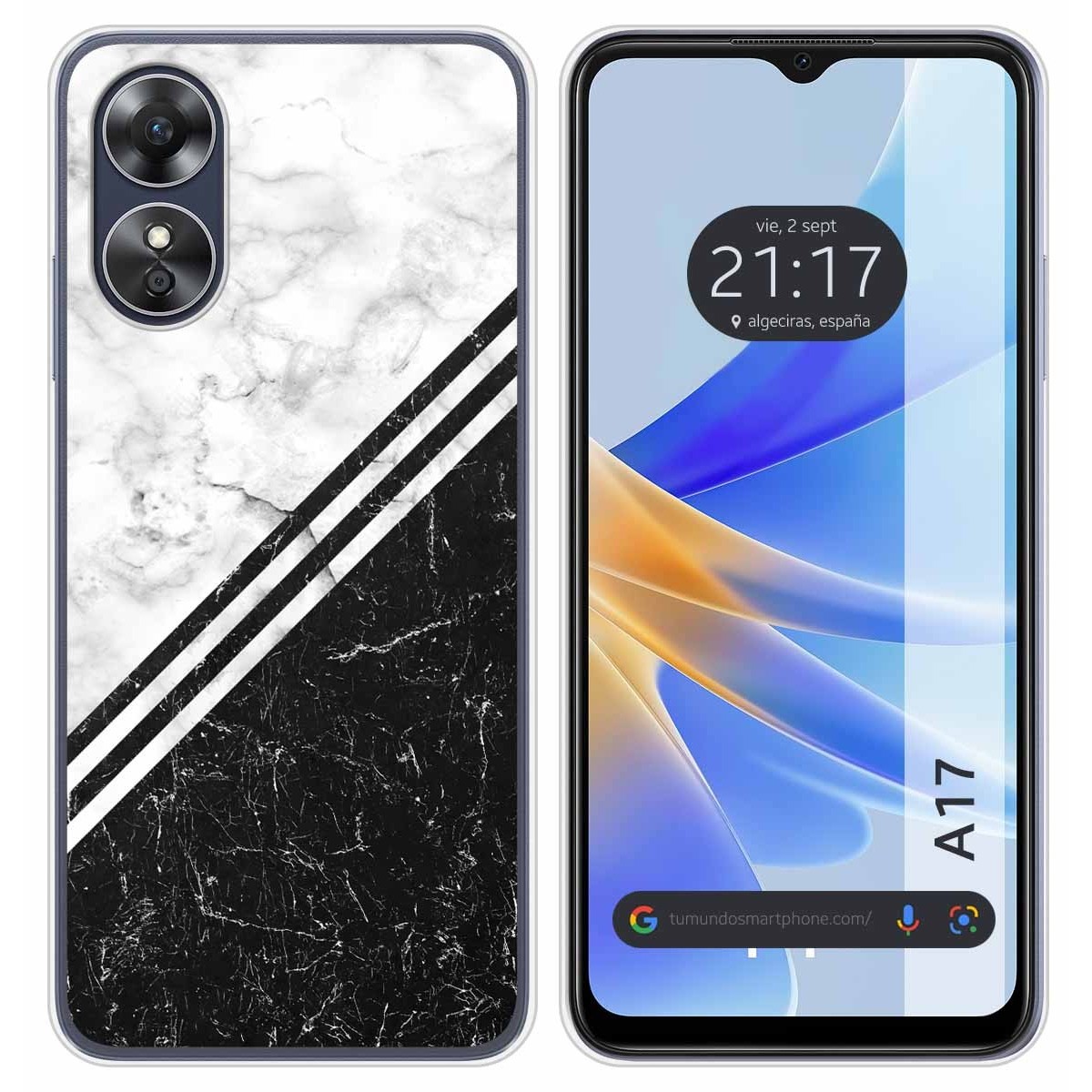 Funda Silicona para Oppo A17 diseño Mármol 01 Dibujos