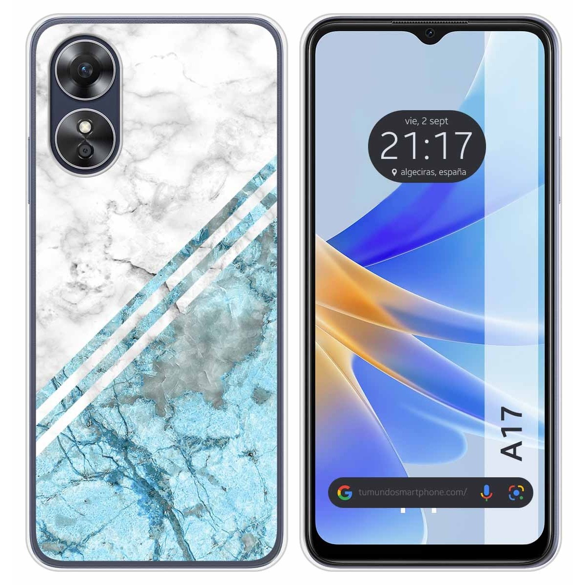 Funda Silicona para Oppo A17 diseño Mármol 02 Dibujos