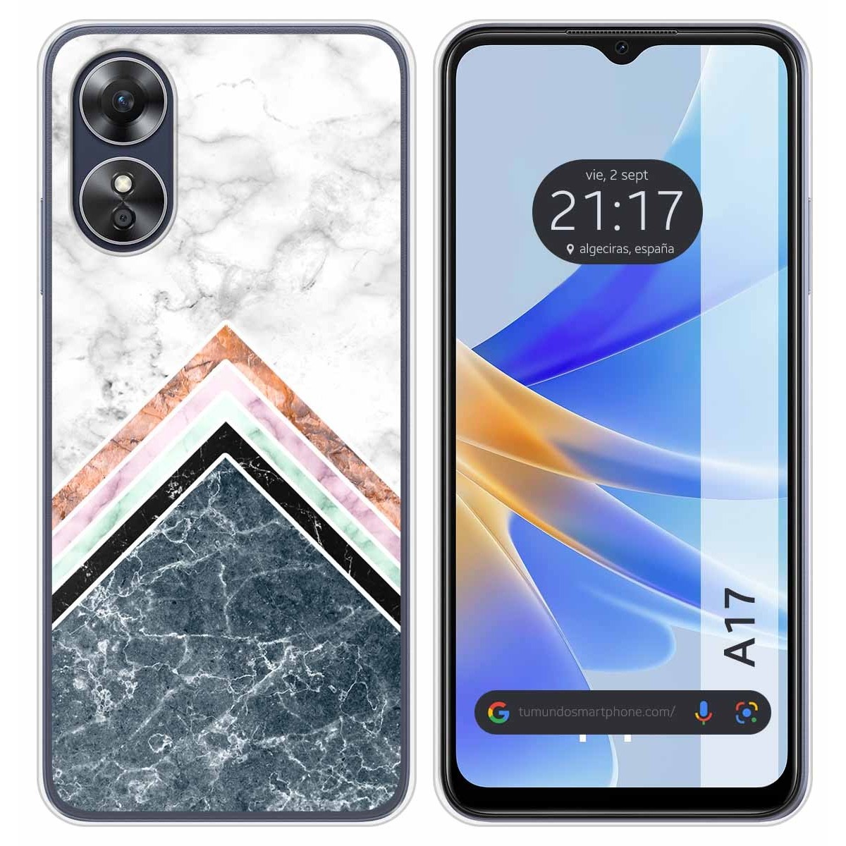 Funda Silicona para Oppo A17 diseño Mármol 05 Dibujos
