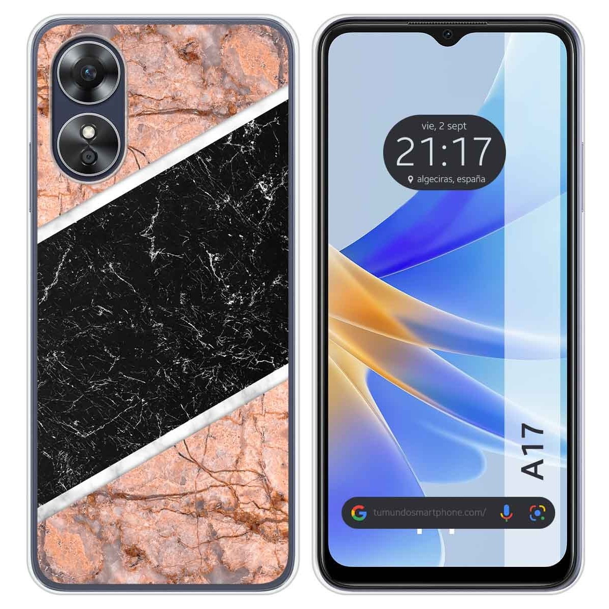 Funda Silicona para Oppo A17 diseño Mármol 07 Dibujos
