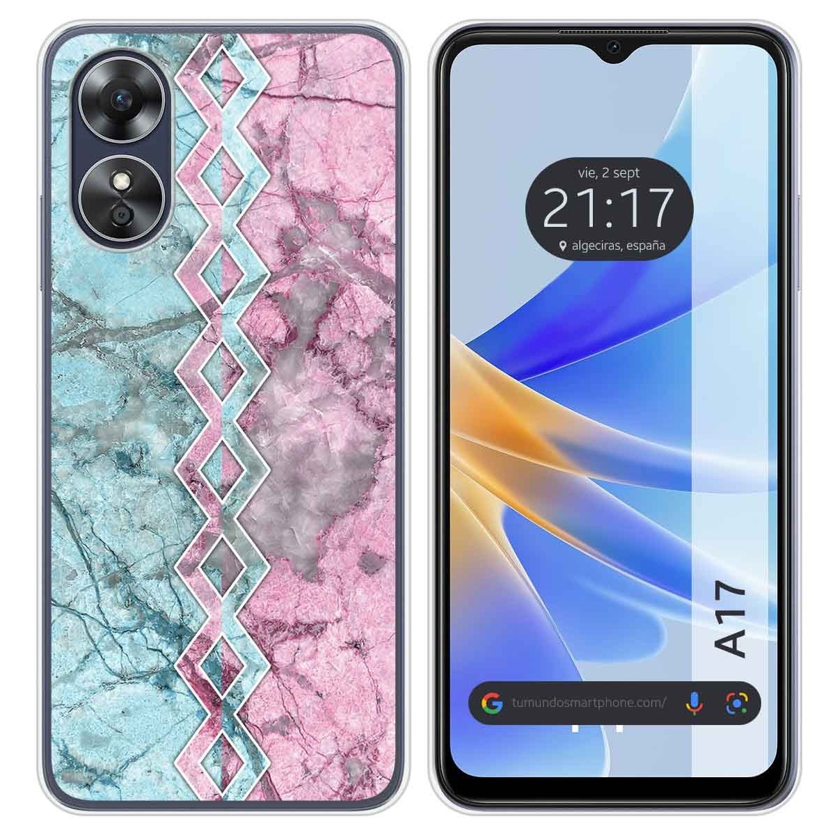 Funda Silicona para Oppo A17 diseño Mármol 08 Dibujos