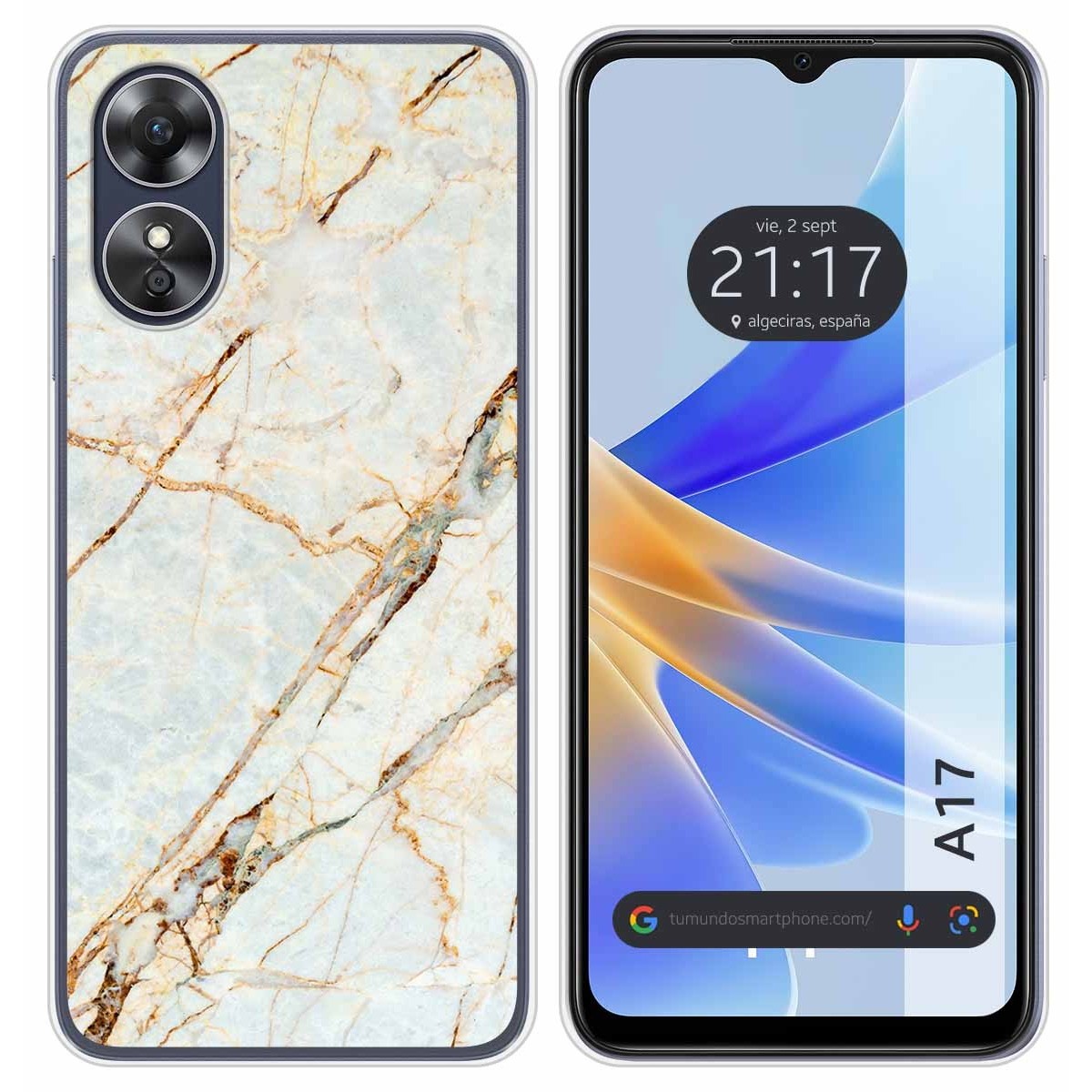 Funda Silicona para Oppo A17 diseño Mármol 13 Dibujos