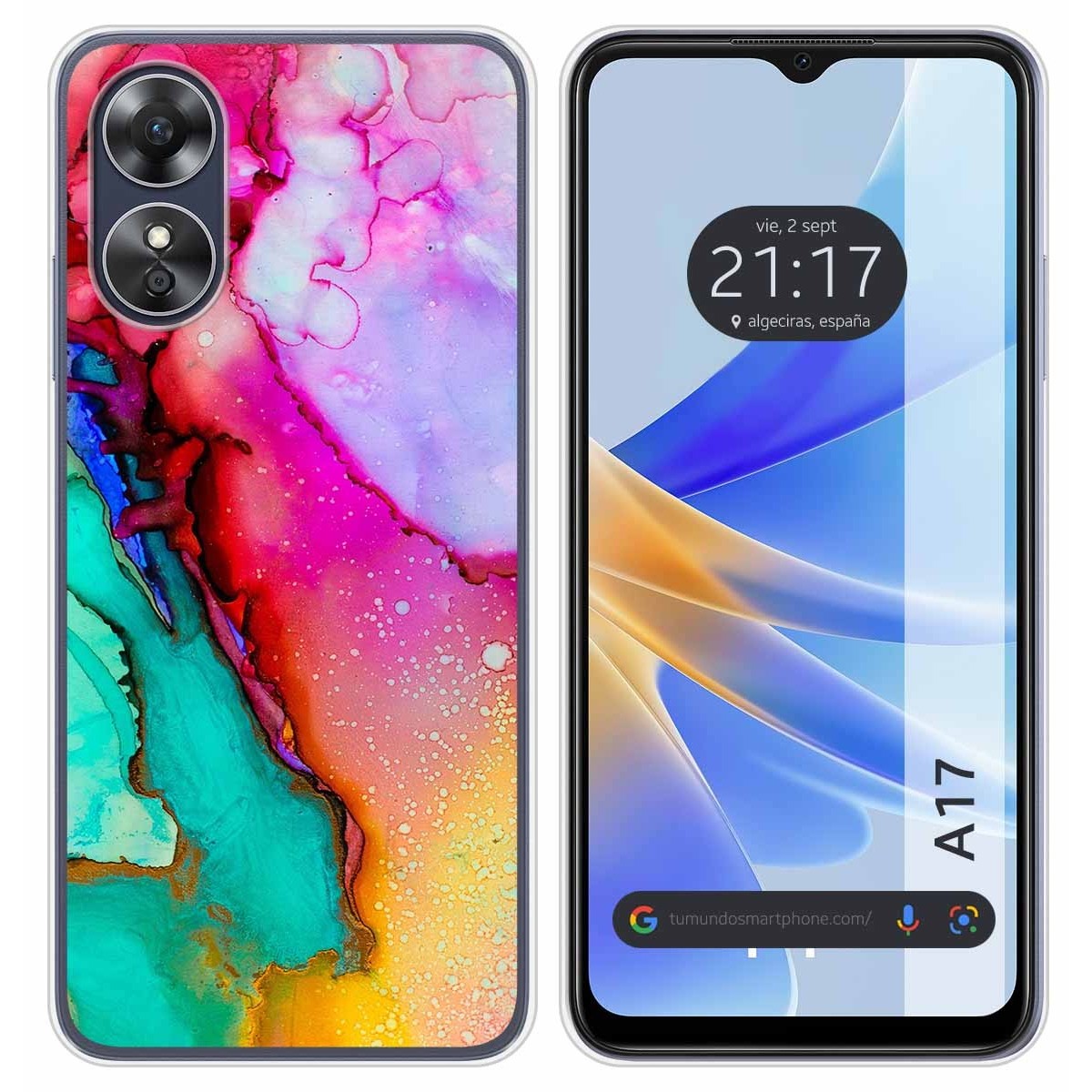 Funda Silicona para Oppo A17 diseño Mármol 15 Dibujos