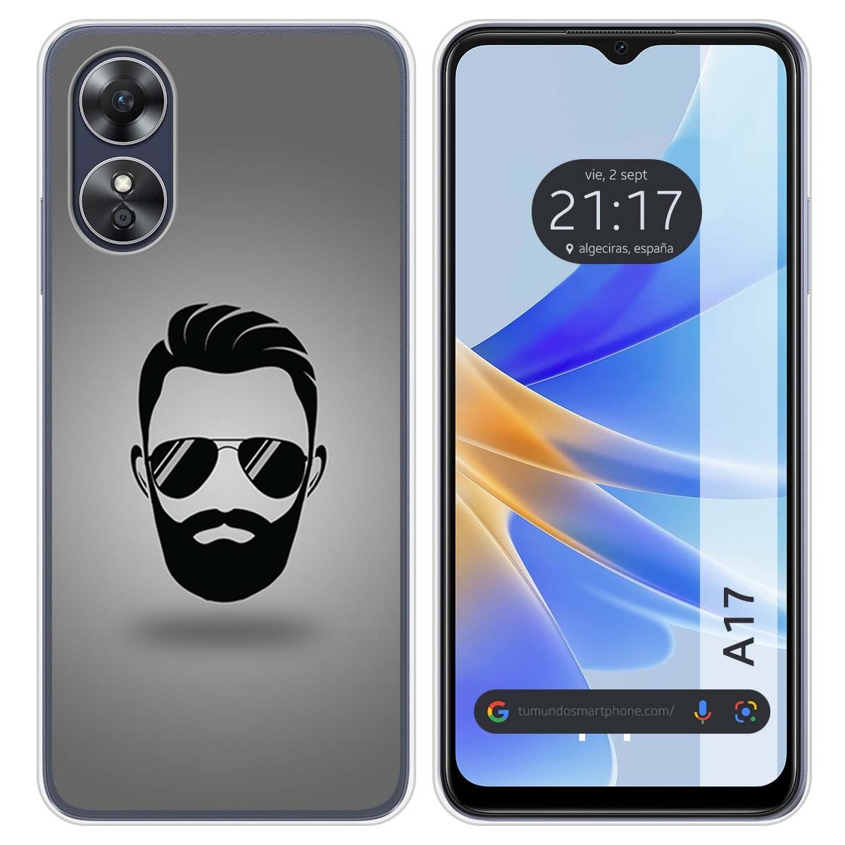 Funda Silicona para Oppo A17 diseño Barba Dibujos