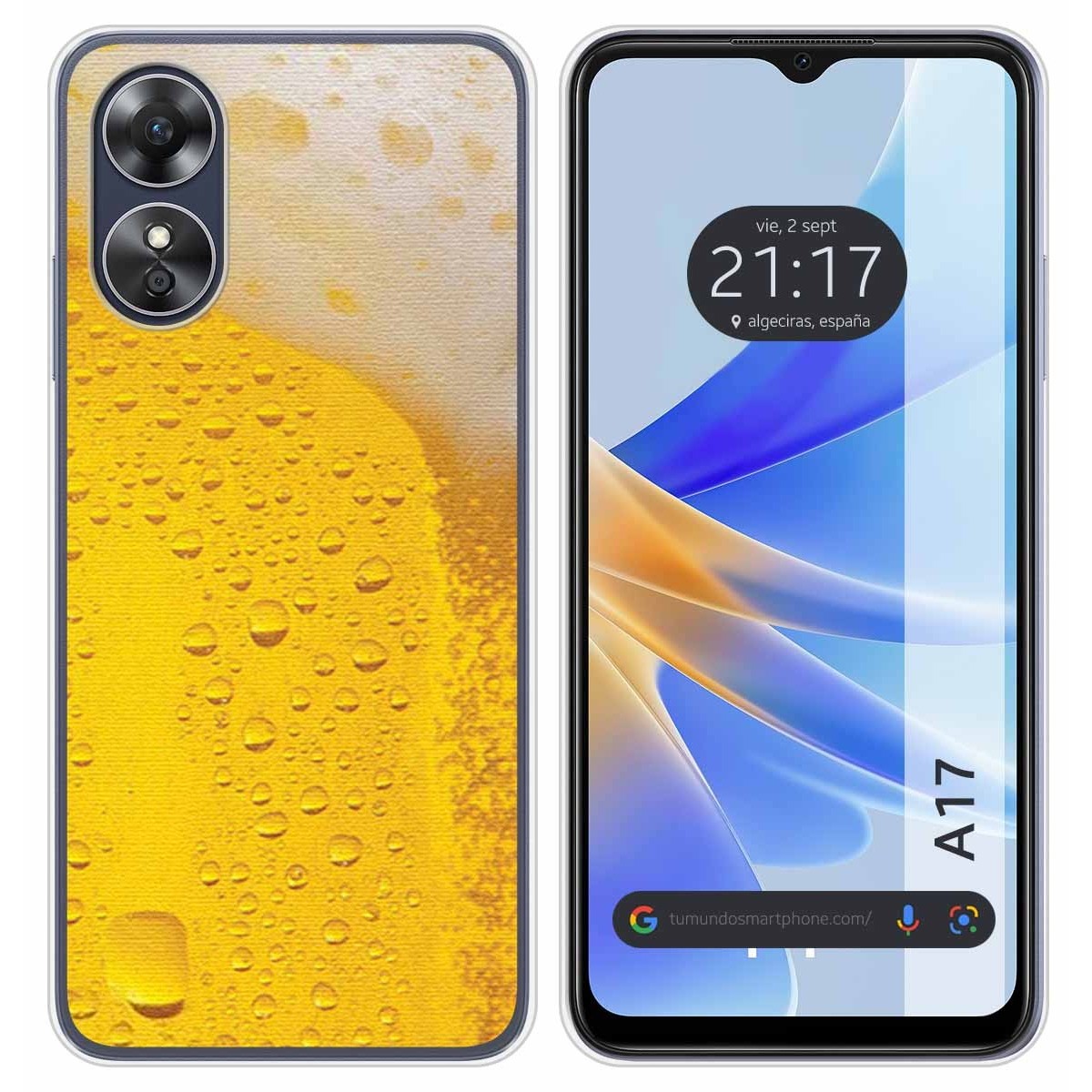 Funda Silicona para Oppo A17 diseño Cerveza Dibujos
