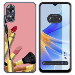 Funda Silicona para Oppo A17 diseño Brochas Dibujos