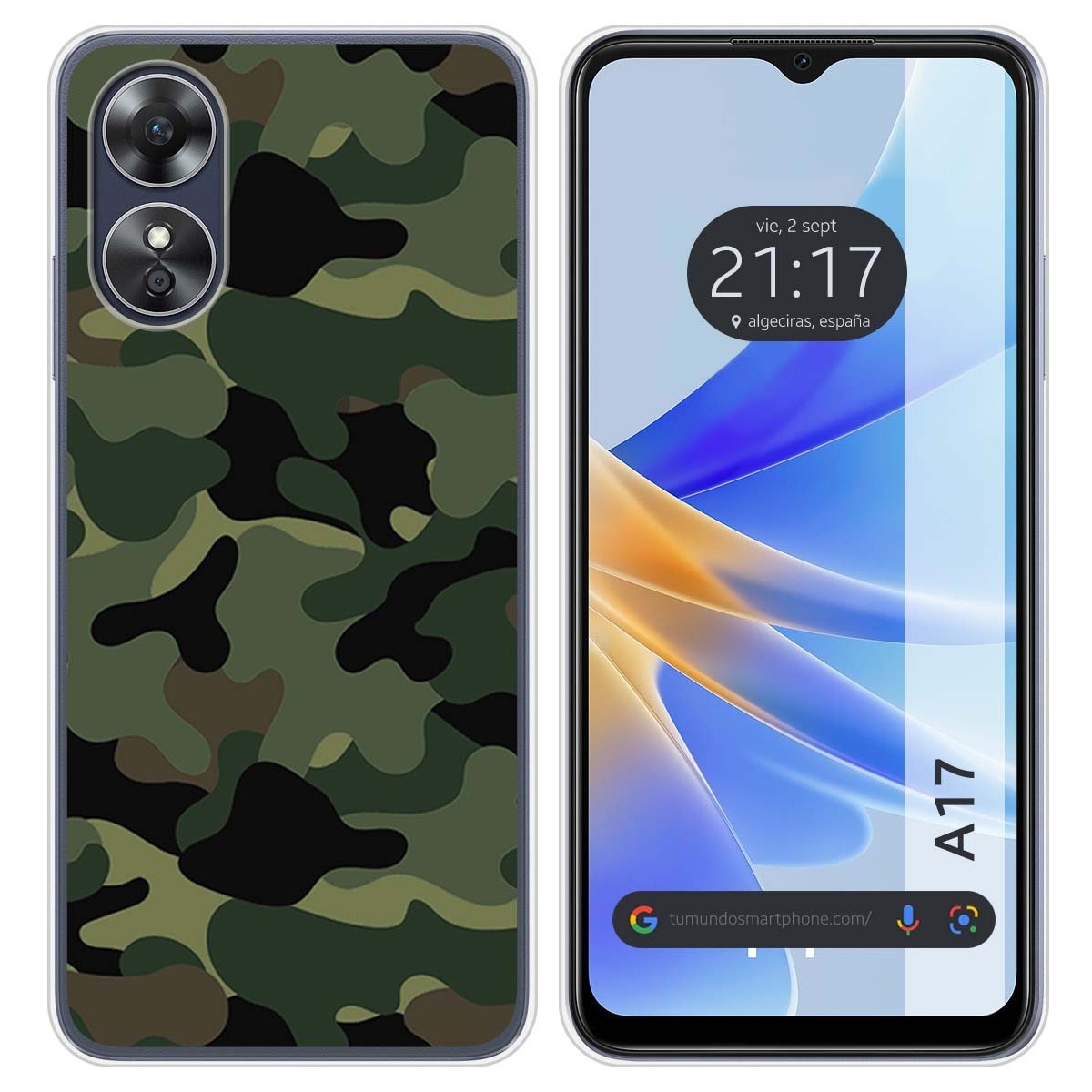 Funda Silicona para Oppo A17 diseño Camuflaje Dibujos