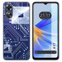 Funda Silicona para Oppo A17 diseño Circuito Dibujos