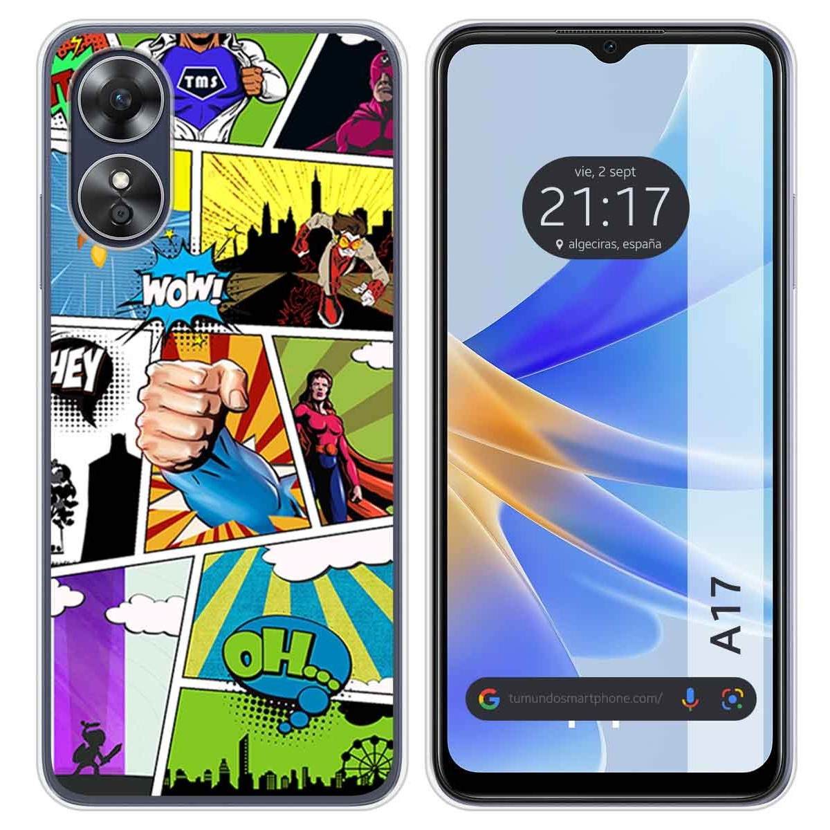 Funda Silicona para Oppo A17 diseño Comic Dibujos