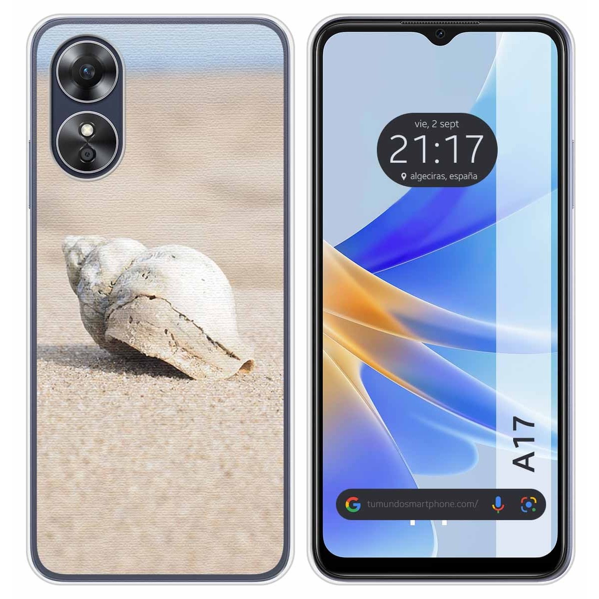Funda Silicona para Oppo A17 diseño Concha Dibujos