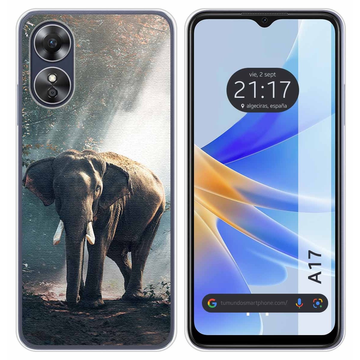 Funda Silicona para Oppo A17 diseño Elefante Dibujos