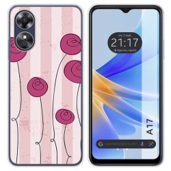 Funda Silicona para Oppo A17 diseño Flores Vintage Dibujos