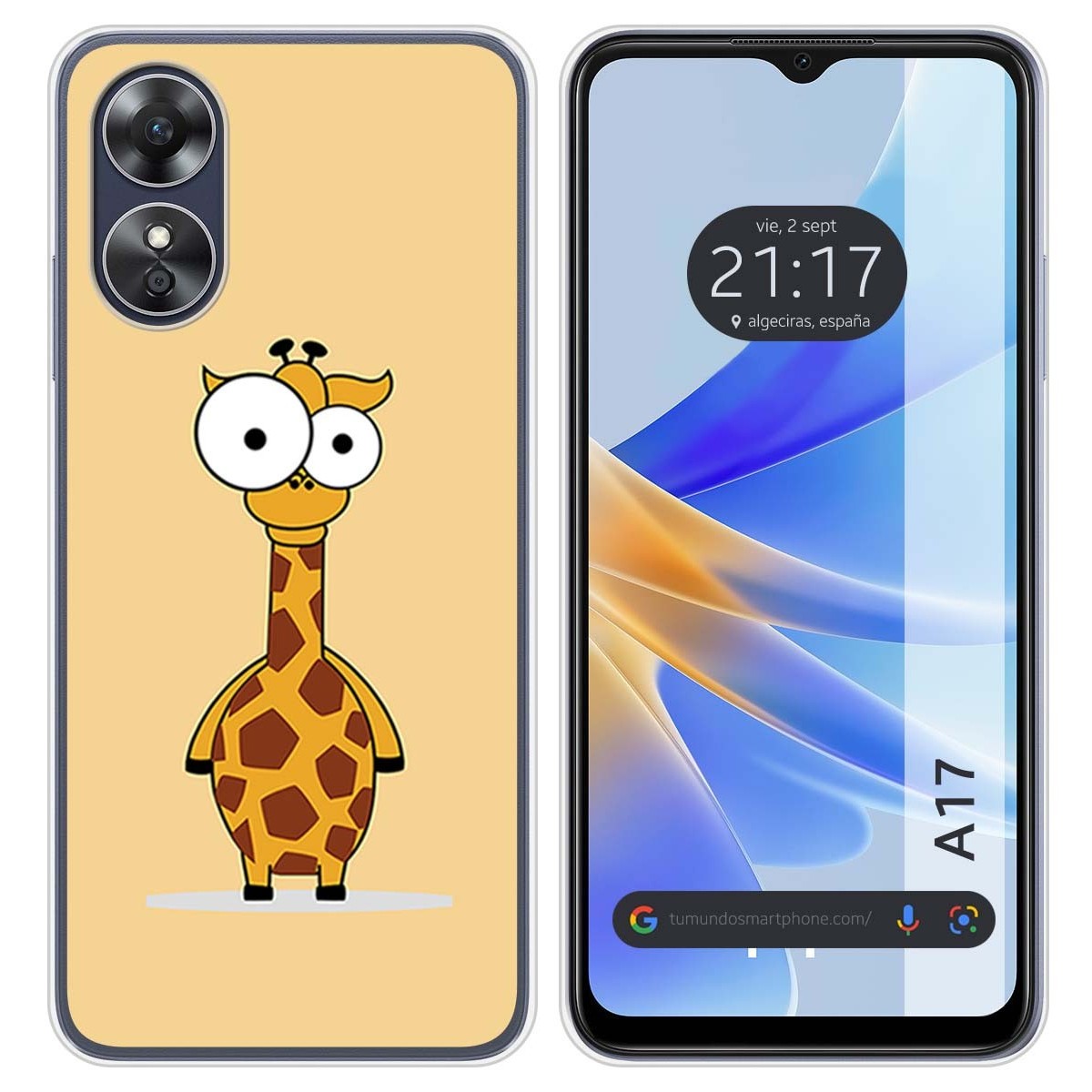 Funda Silicona para Oppo A17 diseño Jirafa Dibujos