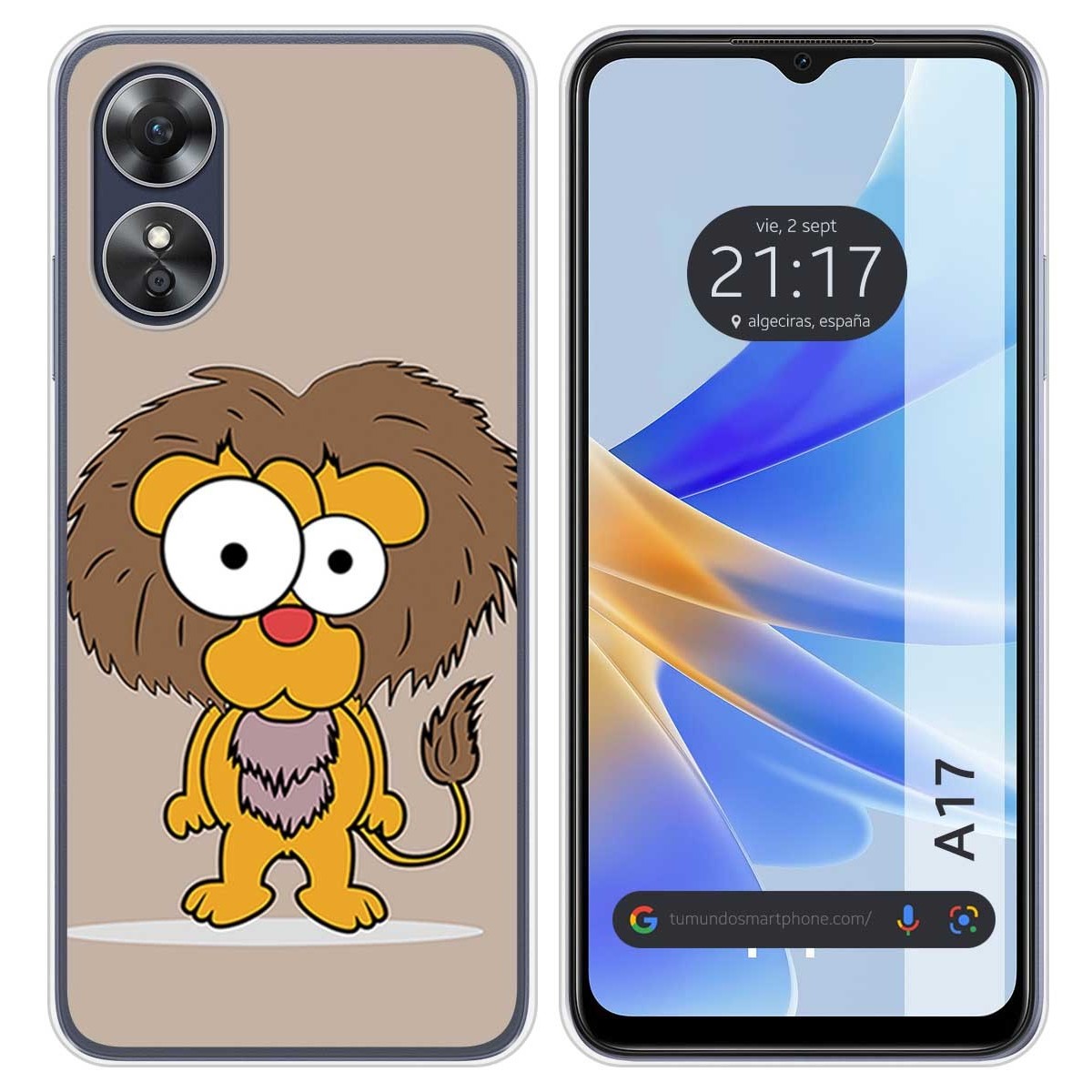 Funda Silicona para Oppo A17 diseño Leon Dibujos
