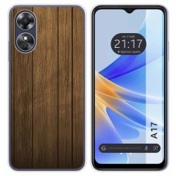 Funda Silicona para Oppo A17 diseño Madera Dibujos
