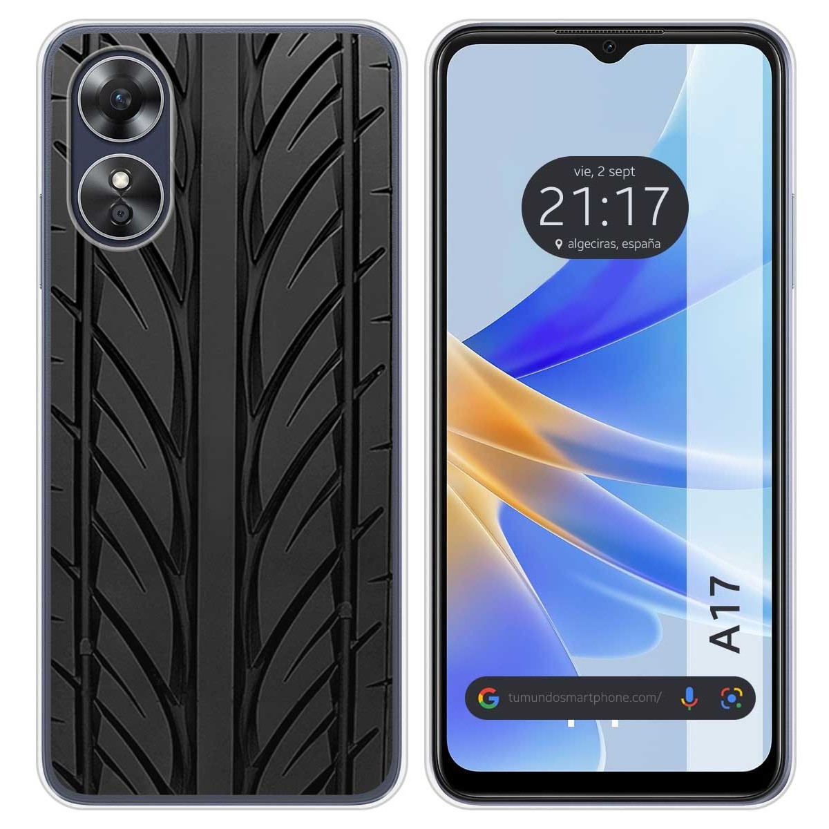 Funda Silicona para Oppo A17 diseño Neumatico Dibujos