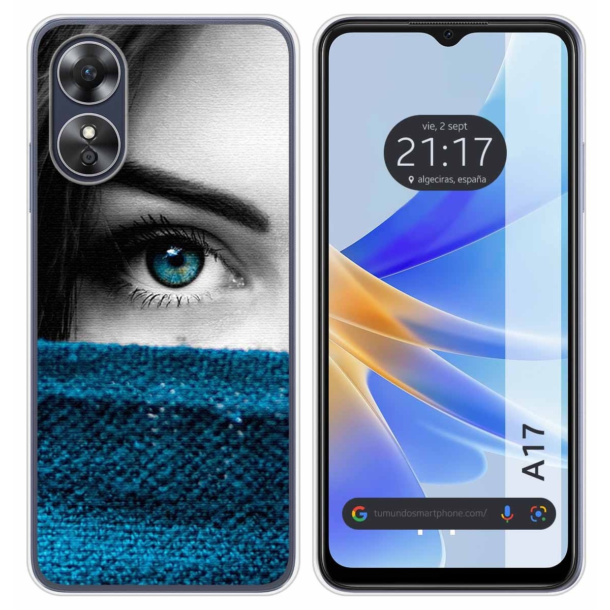 Funda Silicona para Oppo A17 diseño Ojo Dibujos