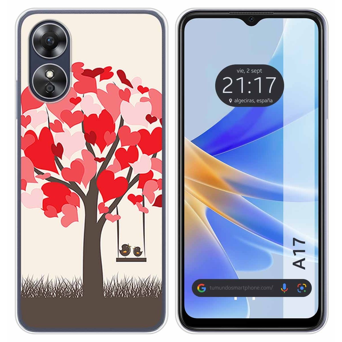 Funda Silicona para Oppo A17 diseño Pajaritos Dibujos