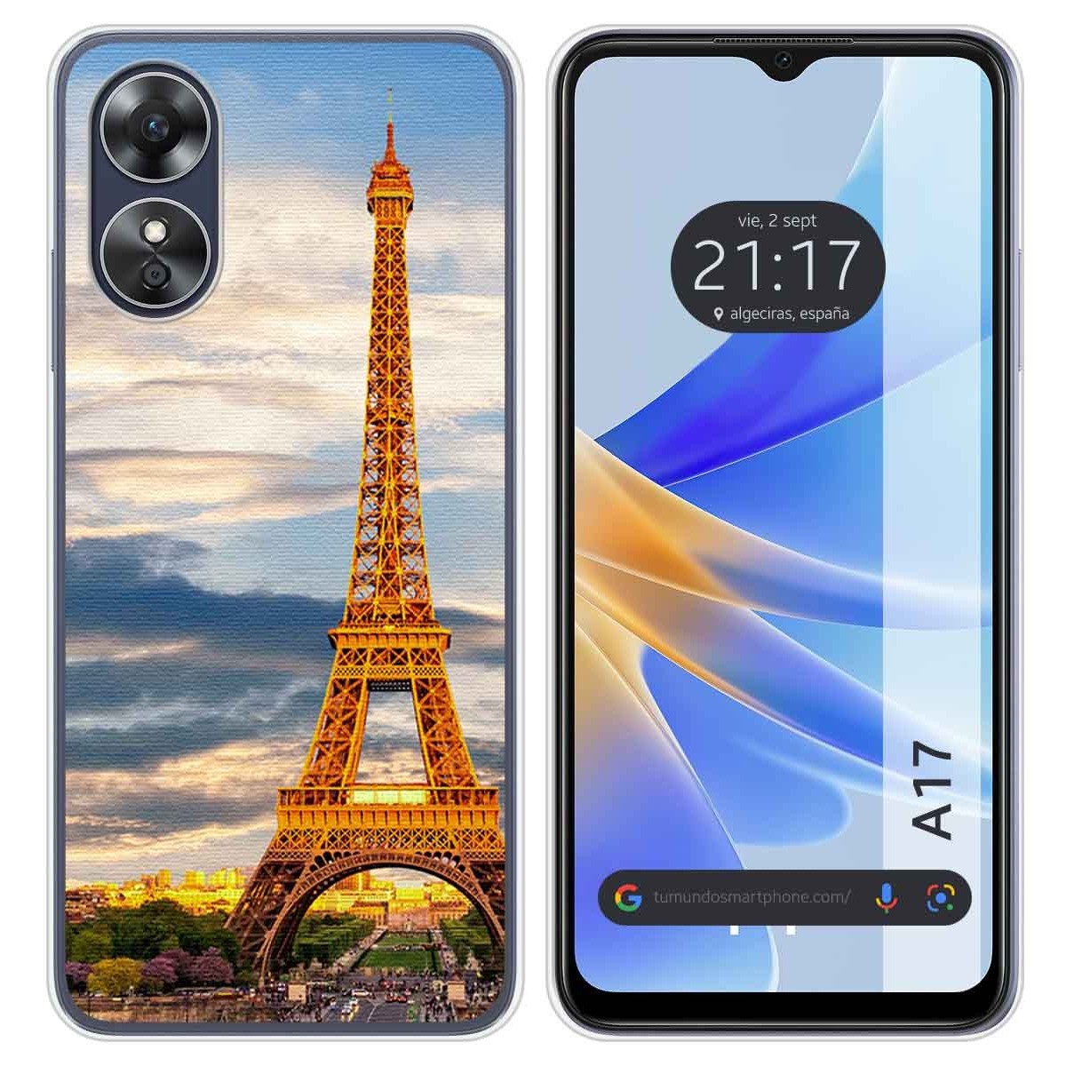 Funda Silicona para Oppo A17 diseño Paris Dibujos