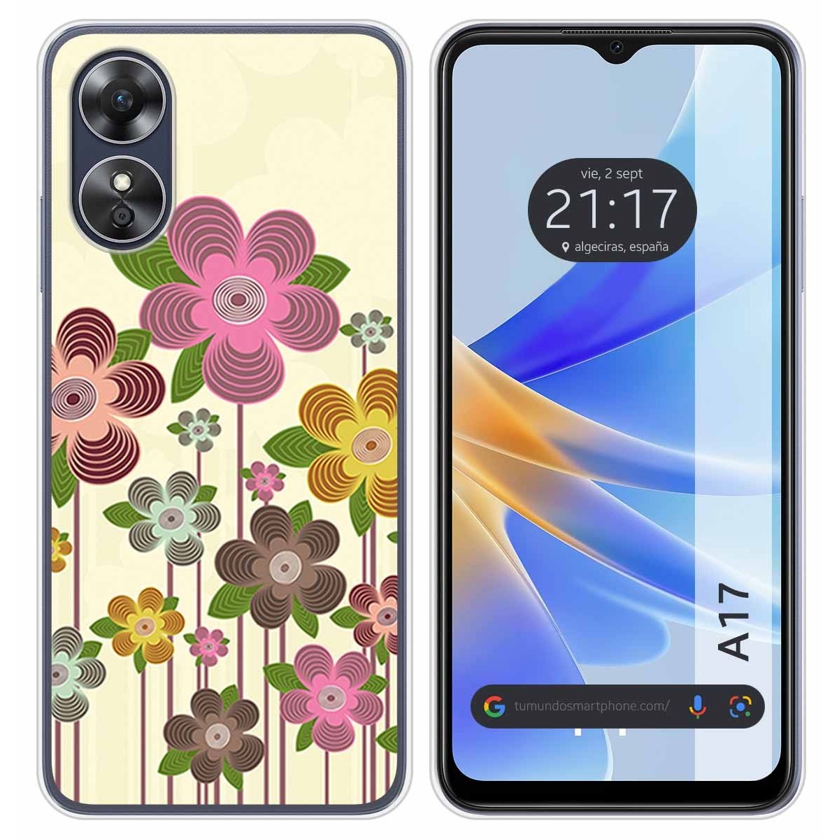 Funda Silicona para Oppo A17 diseño Primavera En Flor Dibujos