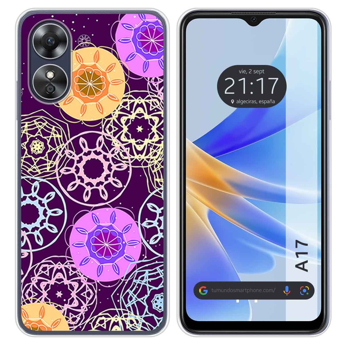Funda Silicona para Oppo A17 diseño Radial Dibujos