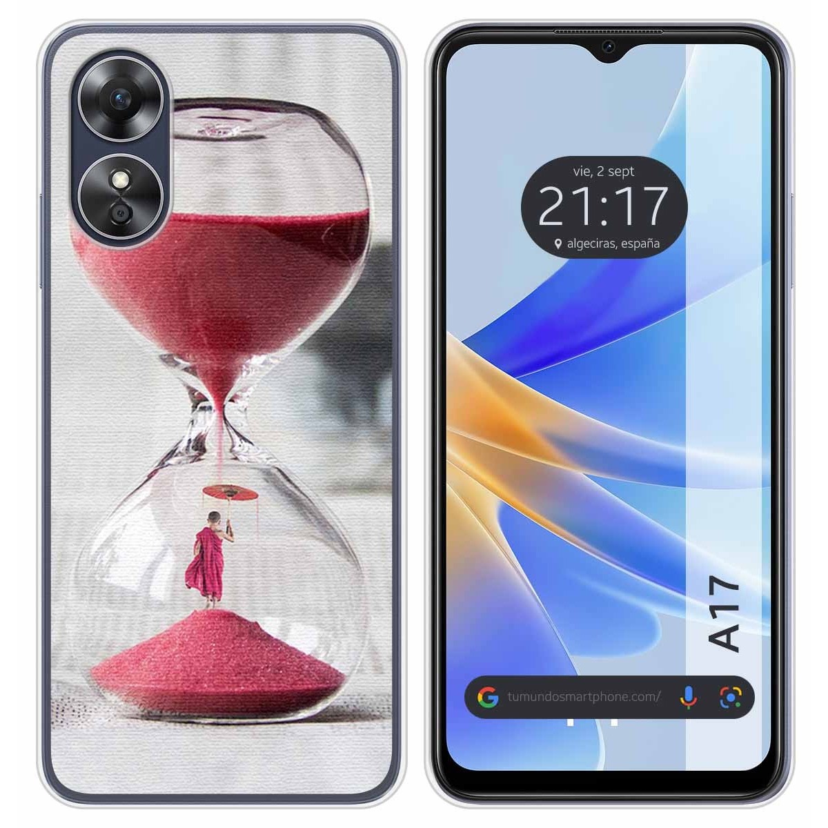 Funda Silicona para Oppo A17 diseño Reloj Dibujos