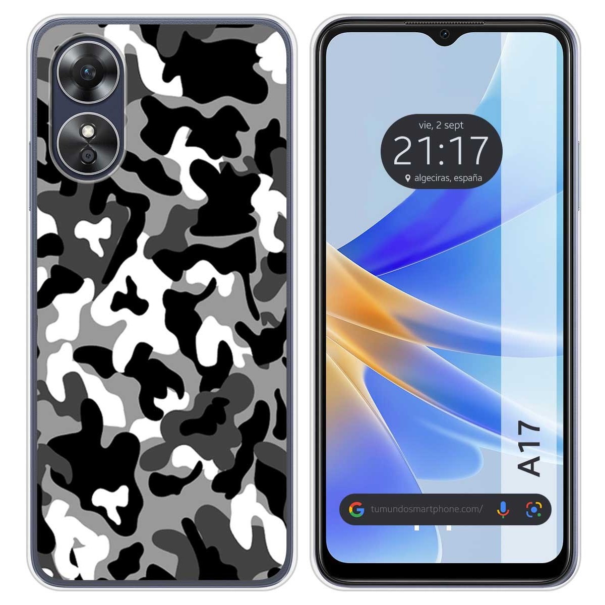 Funda Silicona para Oppo A17 diseño Snow Camuflaje Dibujos