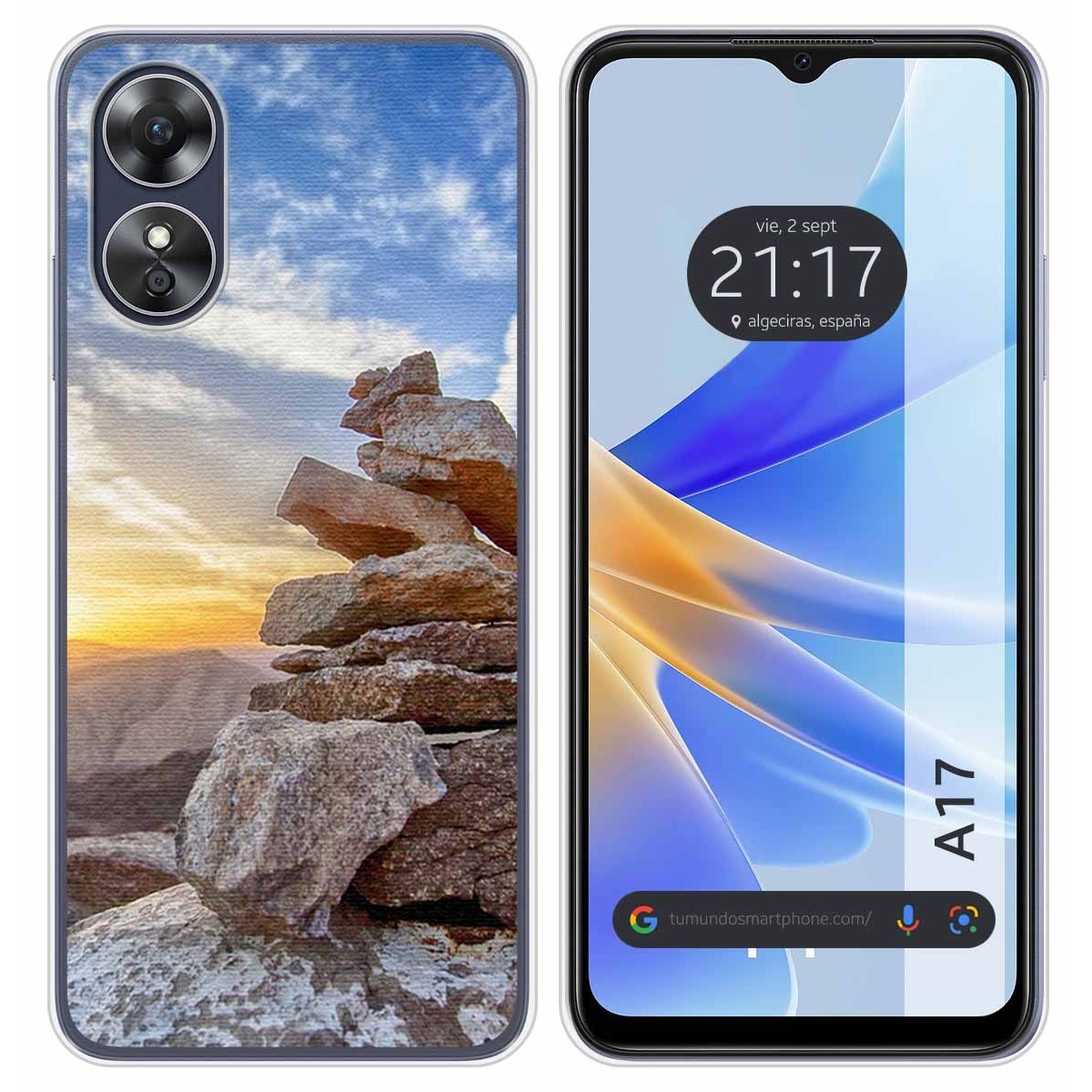 Funda Silicona para Oppo A17 diseño Sunset Dibujos