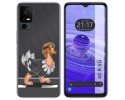 Funda Silicona Transparente para TCL 40 R 5G diseño Avestruz Dibujos