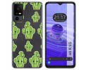 Funda Silicona Transparente para TCL 40 R 5G diseño Cactus Dibujos