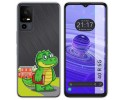 Funda Silicona Transparente para TCL 40 R 5G diseño Coco Dibujos
