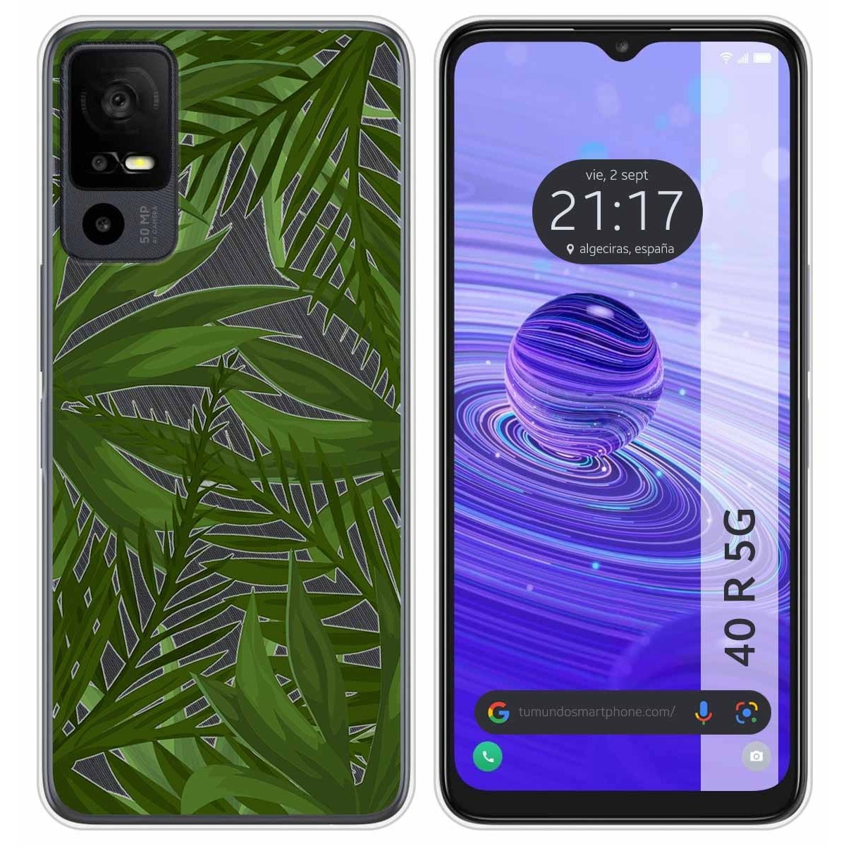 Funda Silicona Transparente para TCL 40 R 5G diseño Jungla Dibujos