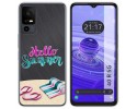 Funda Silicona Transparente para TCL 40 R 5G diseño Summer Dibujos