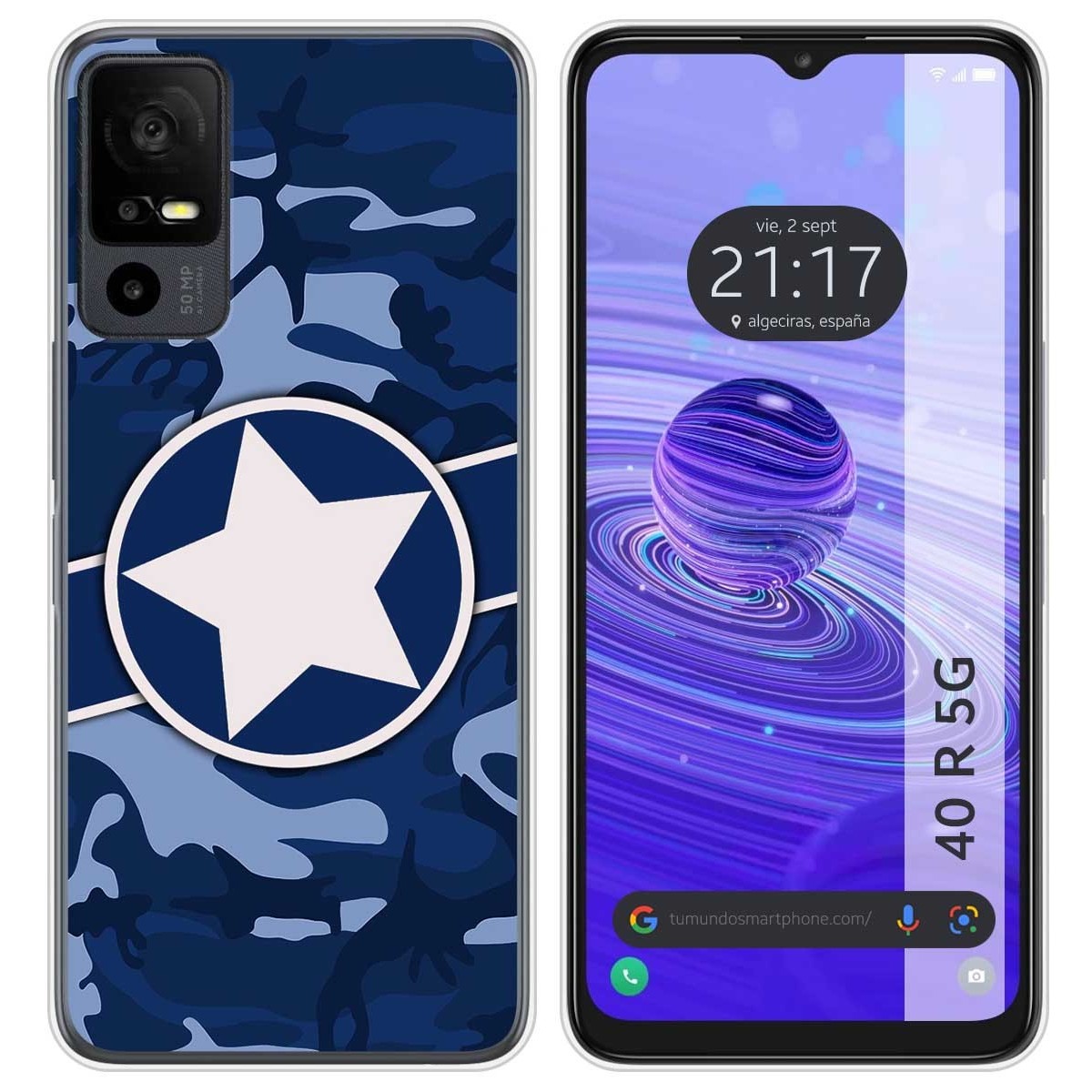 Funda Silicona para TCL 40 R 5G diseño Camuflaje 03 Dibujos