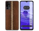 Funda Silicona para TCL 40 R 5G diseño Cuero 01 Dibujos