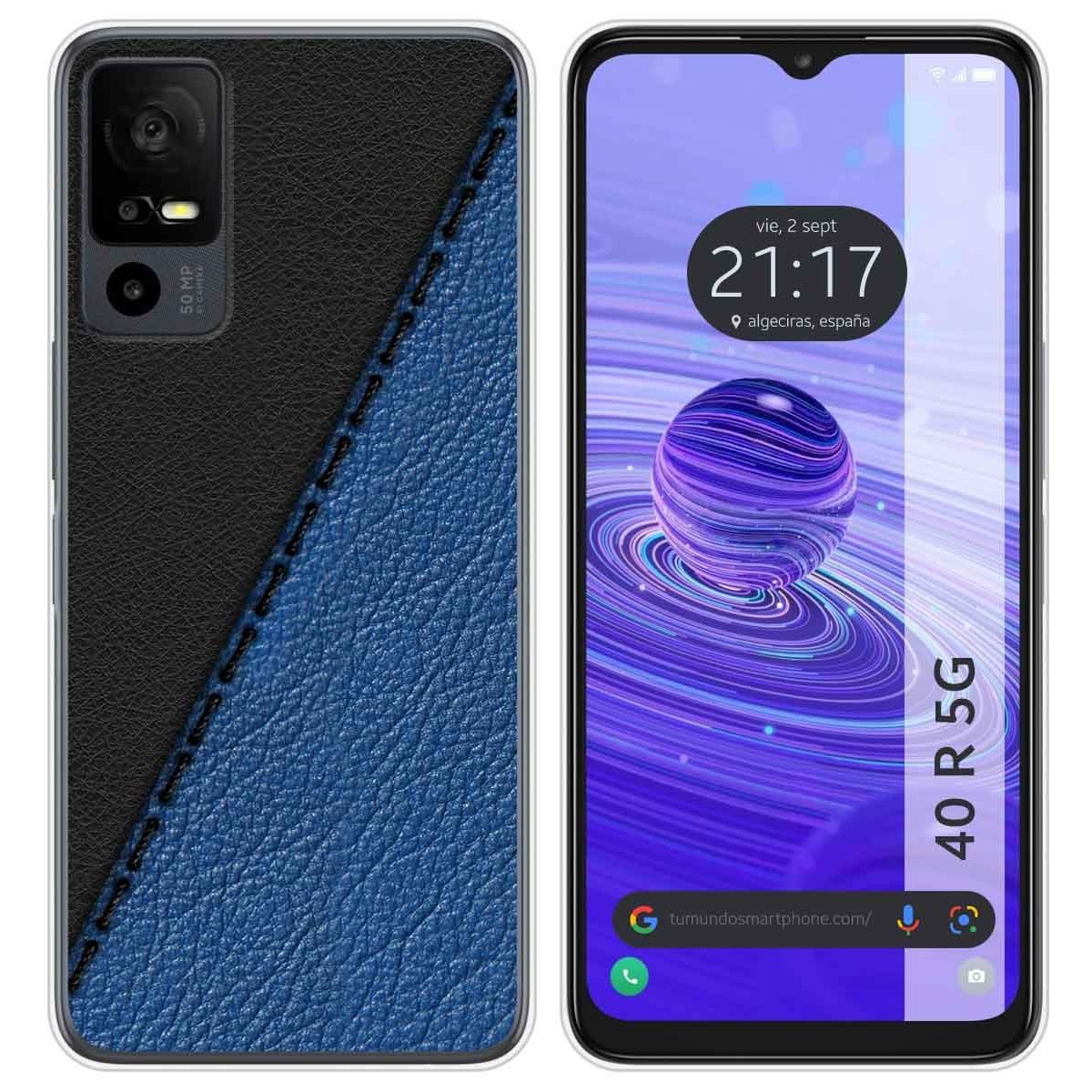 Funda Silicona para TCL 40 R 5G diseño Cuero 02 Dibujos