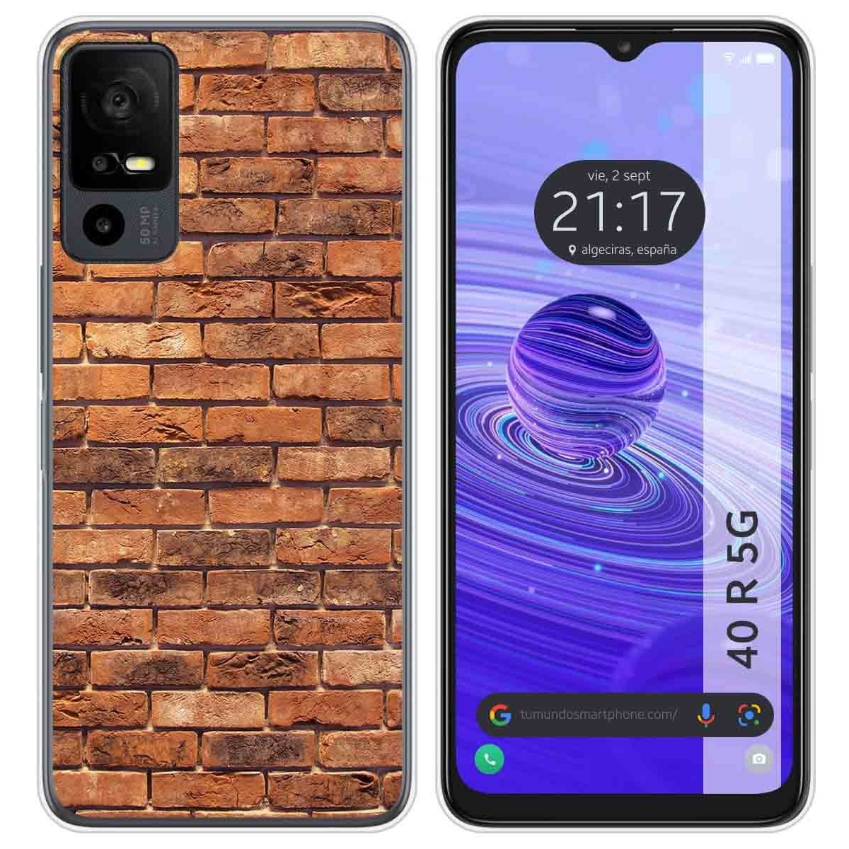 Funda Silicona para TCL 40 R 5G diseño Ladrillo 04 Dibujos