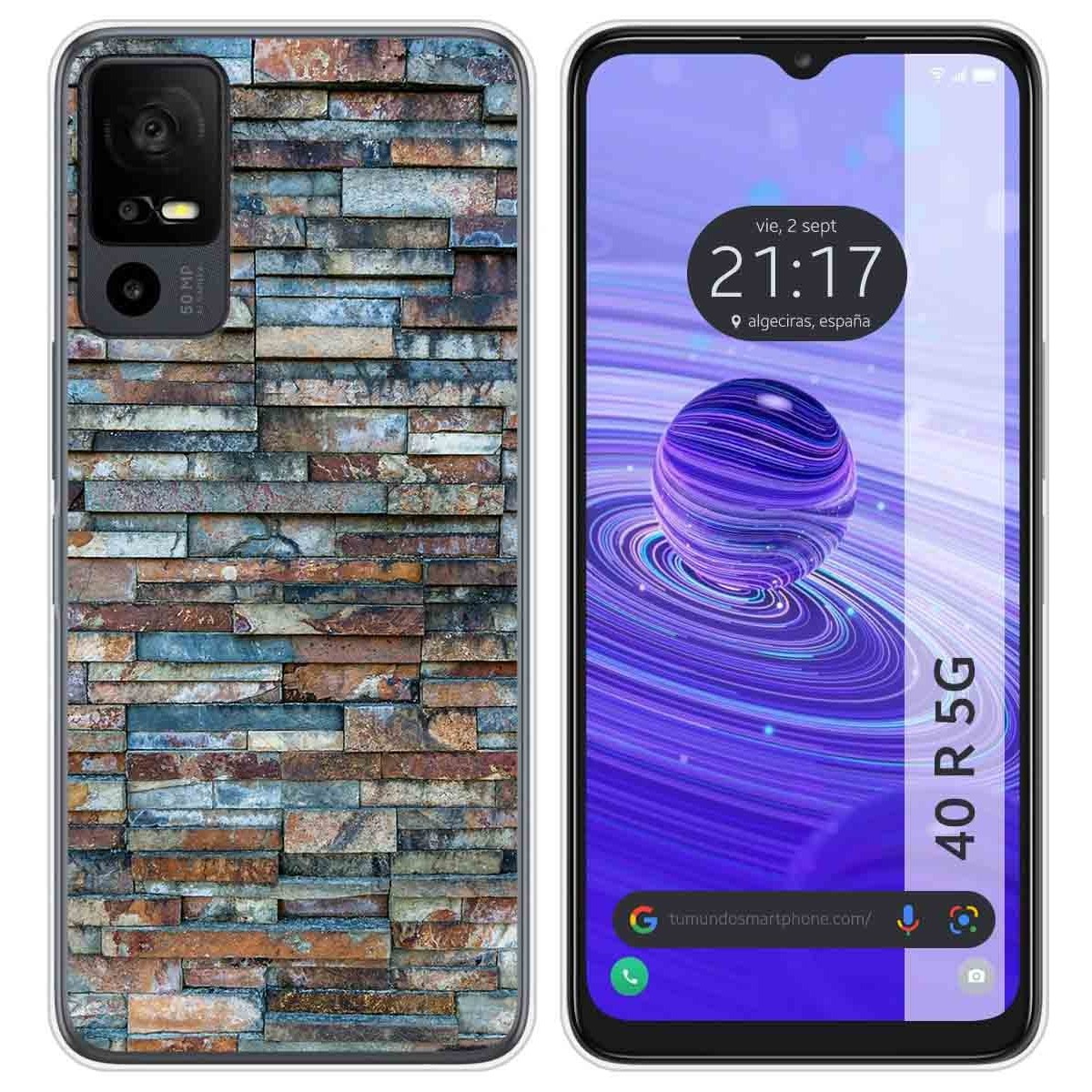 Funda Silicona para TCL 40 R 5G diseño Ladrillo 05 Dibujos