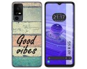 Funda Silicona para TCL 40 R 5G diseño Madera 01 Dibujos