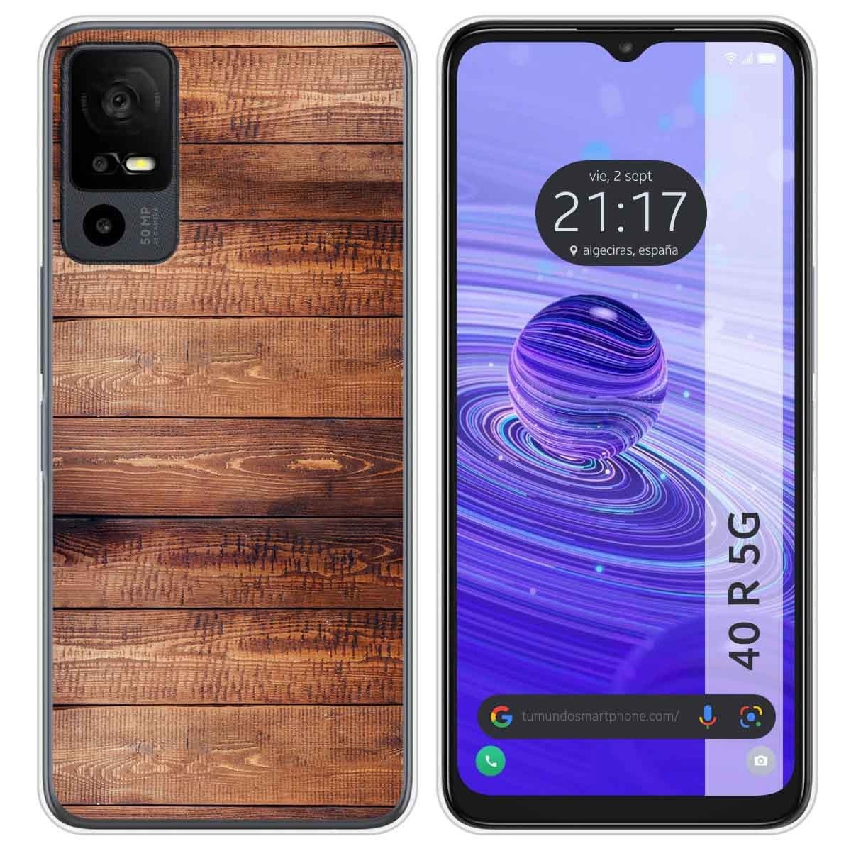 Funda Silicona para TCL 40 R 5G diseño Madera 02 Dibujos