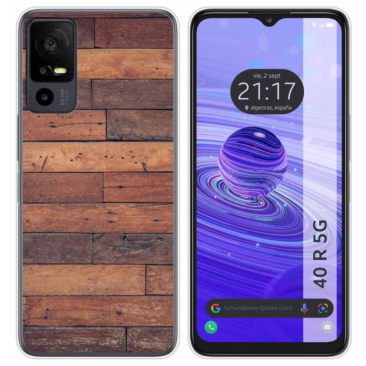 Funda Silicona para TCL 40 R 5G diseño Madera 03 Dibujos