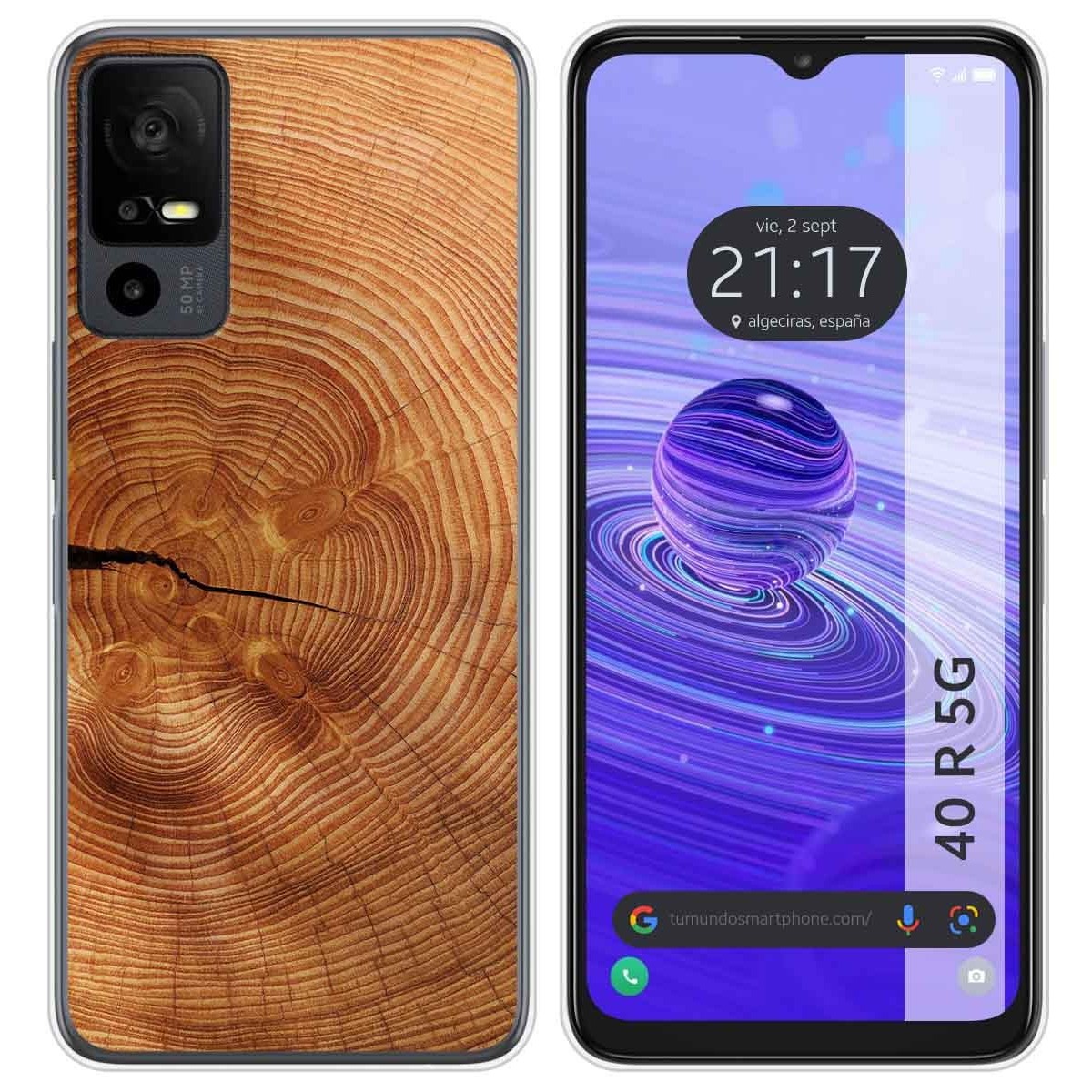 Funda Silicona para TCL 40 R 5G diseño Madera 04 Dibujos